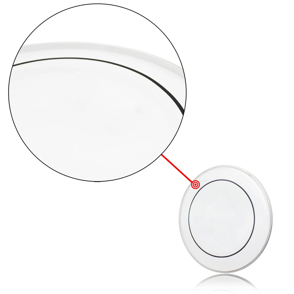 5Pcs Transparent Drum Heads (22", 16", 14", 13", 12") 3