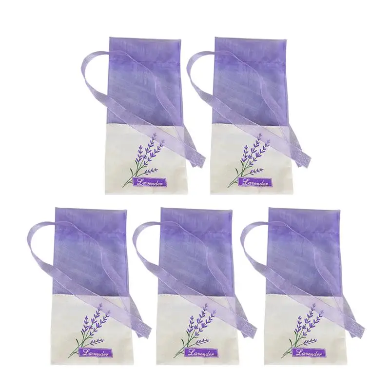 

10pcs Floral Printing Lavender Bags Empty Fragrance Pouch Sachets Bag for Relaxing Sleeping Light Purple