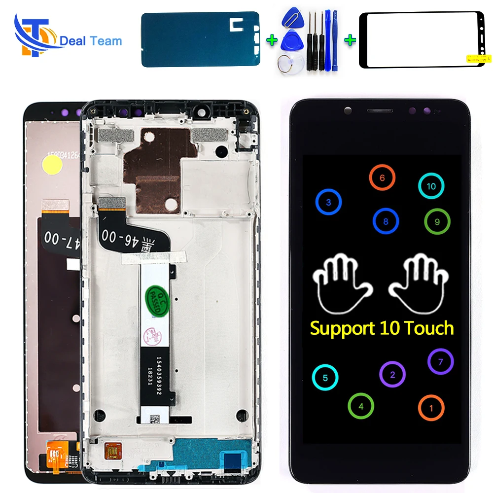 Для Xiaomi Redmi NOTE 5 Pro ЖК дисплей дигитайзер в сборе рамка для сенсорный экран с 10