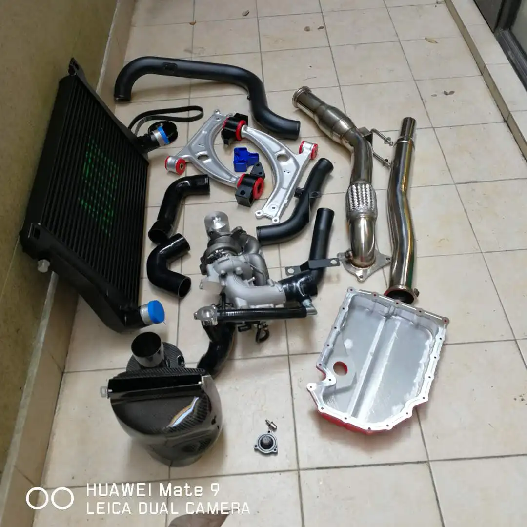 Intercooler Kit Turbo Downpipe Intake Oil Pan Low Arm Control For Vw