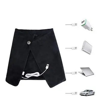 

5V 4W Winter USB Electric Heating Shawl Thicken Plush Heated Blanket Pad Warmer C63F