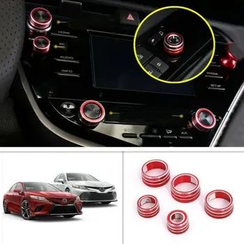 

Car Button Ring Cover For 2018-2020 Toyota Camry Aluminum Alloy 5 pcs/kit