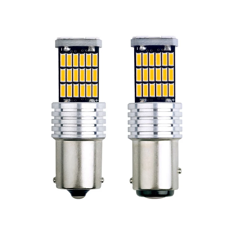 1 шт. CANBUS 1156 BA15S P21W светодиодный лампы 1157 BAY15D T15 4014 45 SMD Автомобильная Лампа