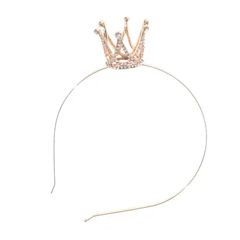 

1pc Crown Hair Hoop Creative Adorable Children Crown Headdress Children Tiara Rhinestone Headdress for Women Girls