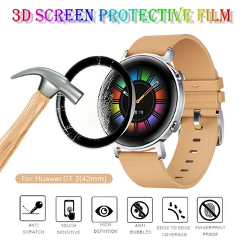 

3D Curved Surface Full Edge Watch Protective Films For Huawei GT 2 42mm Smartwatch Screen Protector Smart Accessories