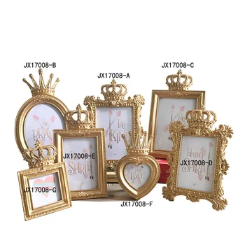 

Murals Vintage Carved Gold Crown 7 6 3 Inch Photo Frame Creative Resin Craft Gift Nordic Home Decor Furnishing Picture Frame