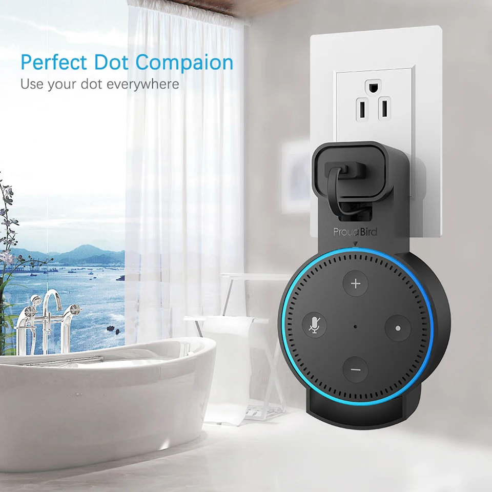 Держатель для розетки GGMM Echo Dot 2rd Gen портативный держатель с адаптером зарядки