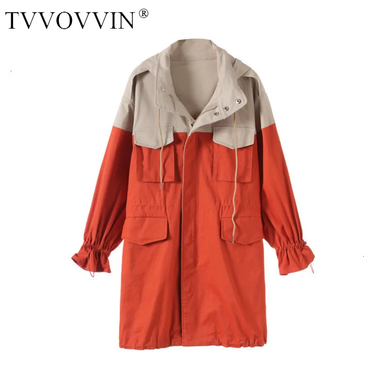 TVVOVVIN, тонкая талия, длинная, темпераментная, хит, цветная, даже шляпа, длинный рукав, ветровка, женское, осеннее, Свободное пальто, L436