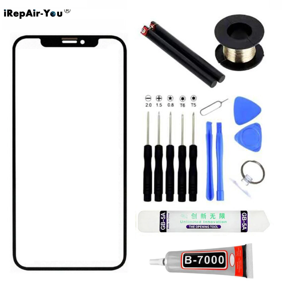 Apple IPHONE 11 Vitre Verre NOIR Avant ?cran Remplacement Kit R