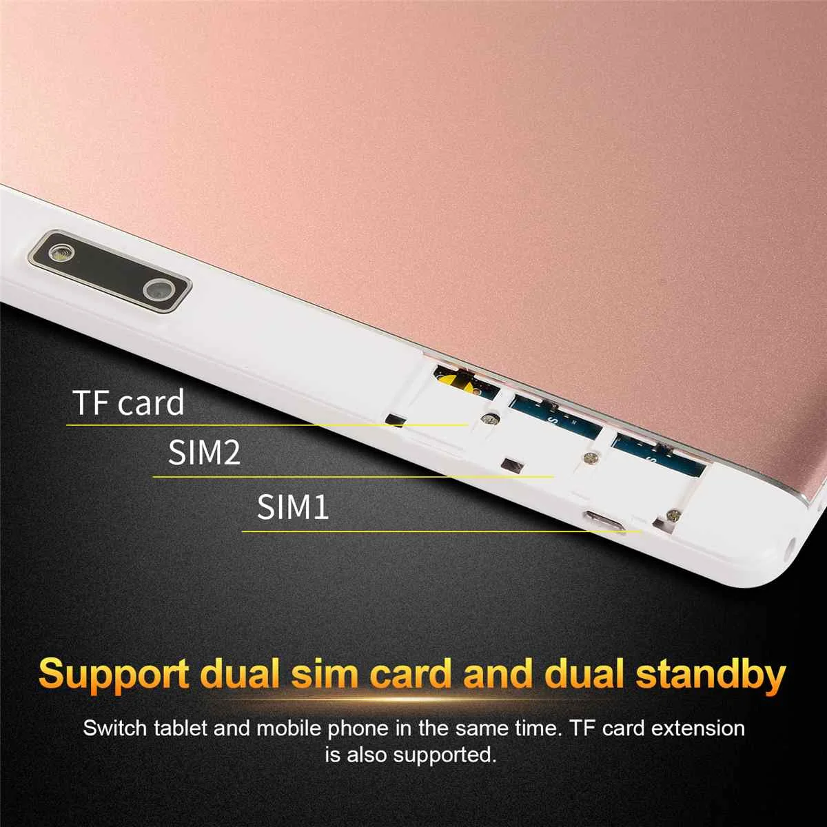 10,1 дюймов HD планшет камеры/SIMs Восьмиядерный 3g вызов Tab PC 6+ 128 Гб 9000 мАч Двойной gps WIFi bluetooth 4,0 Pad android 8,0 tab