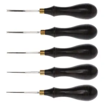 

Leather Edge Creaser Steel Blade Ebony Blackwood Shallow Groove Craft Mark Tool