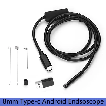 

720P Type-c Android Endoscope Camera Inspection 8mm Led 1M 3M 5M 7M 10M Length Snake Usb Endoscope Borescope Cam for Smartphone