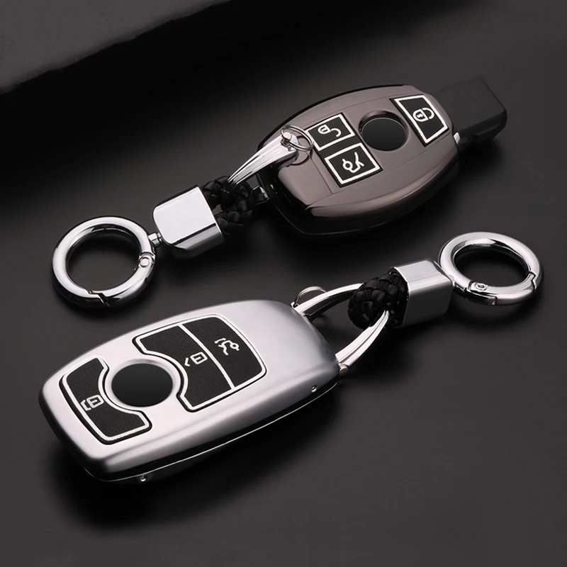 Цинковый брелок для автомобильных ключей, чехол КРЫШКА ДЛЯ Mercedes Benz W203 W210 W211 W124 W202 W204 W205 AMG E Class E200 E260 E300 E320 W213