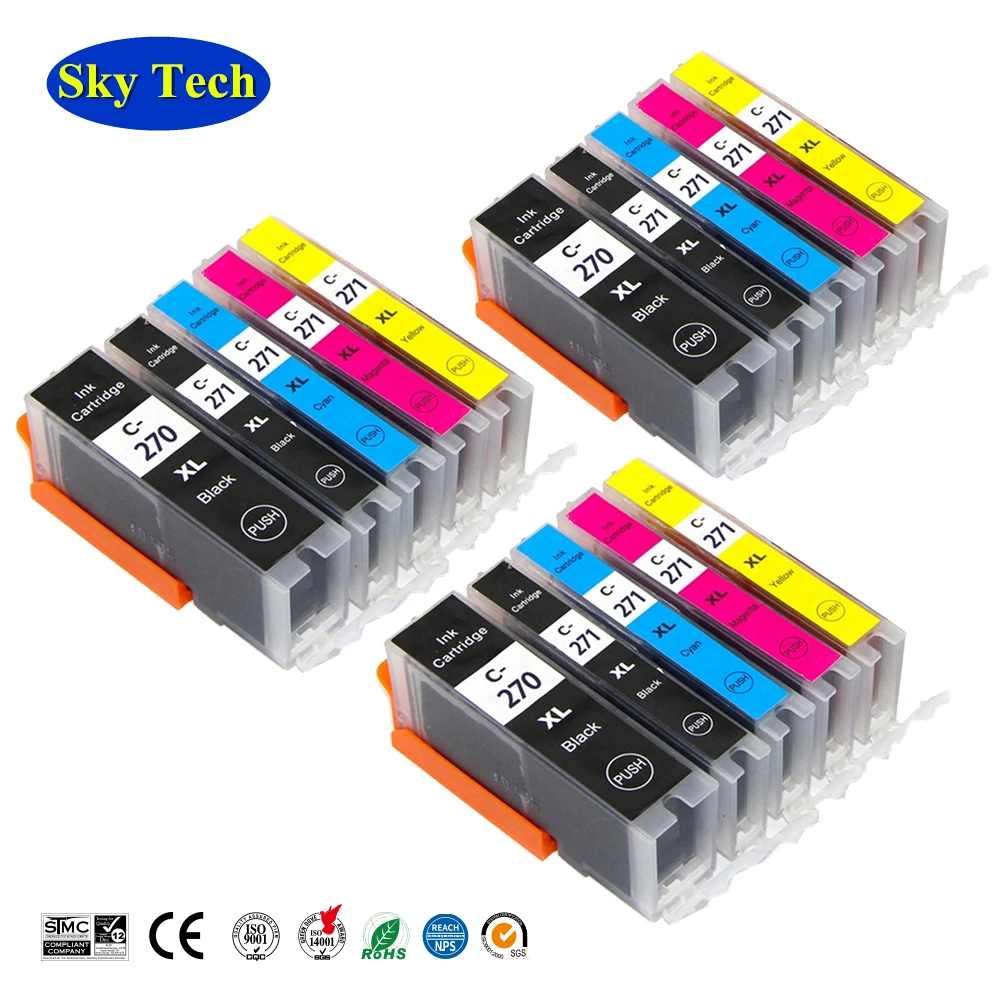 Совместимые картриджи для Canon PGI270 CLI271 PGI 270 CLI 271 Pixma MG5720/MG6820/MG7720/TS5020/TS6020/TS8020/TS9020 и т.