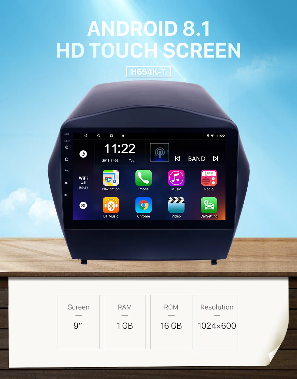 Flash Deal Harfey Android 9.0/8.1 9" 2Din GPS Car Radio For 2009-2011 2012 2013 2014 2015 Hyundai IX35 3G Wifi Multimedia Player 0