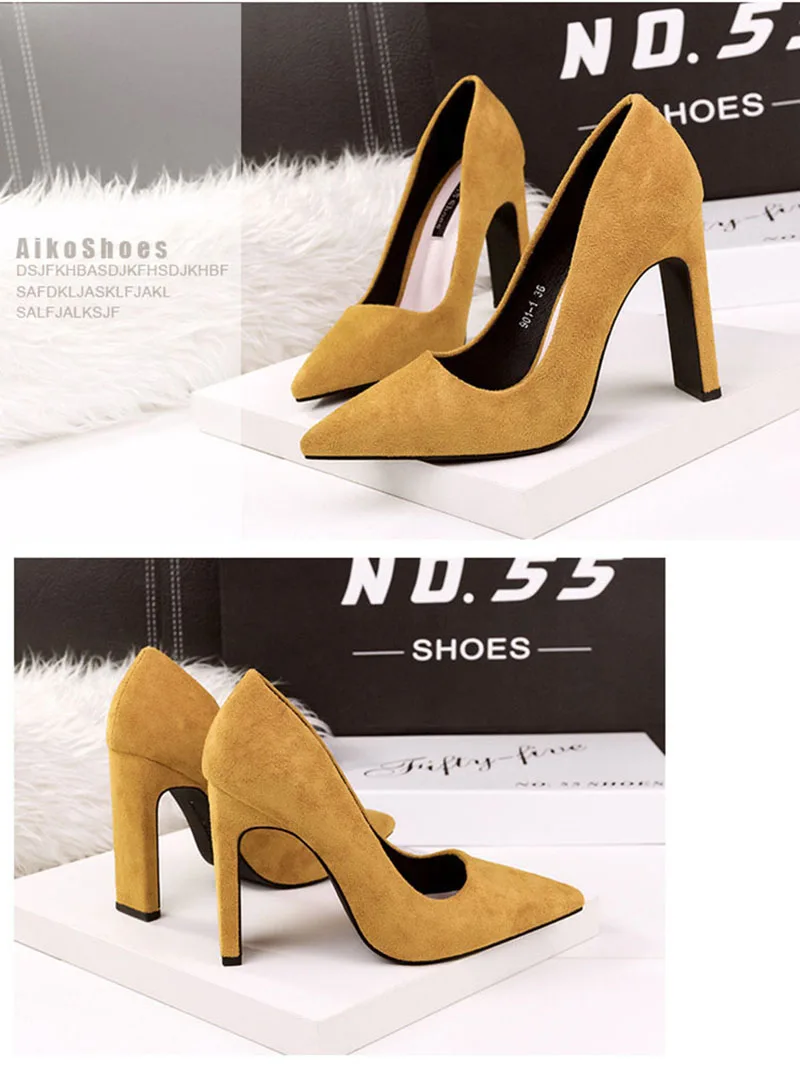 2020 Fahsion Thick Heel Pointed Toe Women Pumps High Heels Shoes Female Sexy Party Shoes Office Leisure Ladies Shoes VT707 (4)