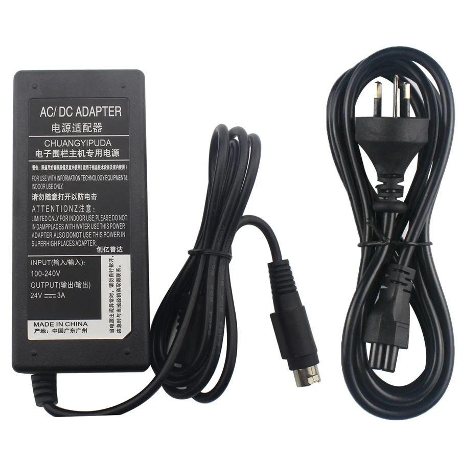 24V 3A 3pin 72W AC адаптер питания зарядное устройство для NCR POS 7197 POS PS180 PS179 M235A TM-T88II TM-88III термопринтер