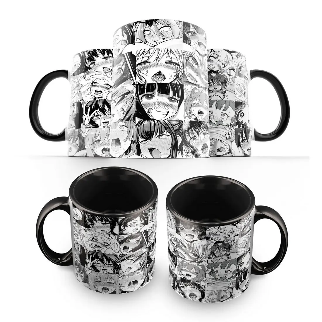Mug: ахегао - 2 (anime character turtles samurai Naruto ахегао) -2 cool mug gift anime maynkravt | Дом и сад