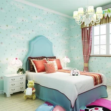 Beibehang глубокий тисненый розовый голубое небо белые облака звезды papel де parede обои детская спальня детская комната обои