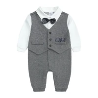 Autumn Infant Baby Boy Rompers Cotton Gentleman Clothing Prince Costume Infant Jumpsuits Boys Clothes Winter Baby Clothes Fall
