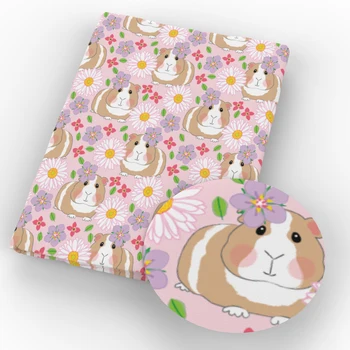 

david angie 50*140cm Guinea Pig Fruit ullet Textured Liverpool Knit Fabric for DIY Needlework Liverpool Fabric,c10611