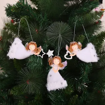 

Christmas Pendant Ornament Holiday Party Angel Design Xmas Tree Hanging Decorative Decorations Supplies M