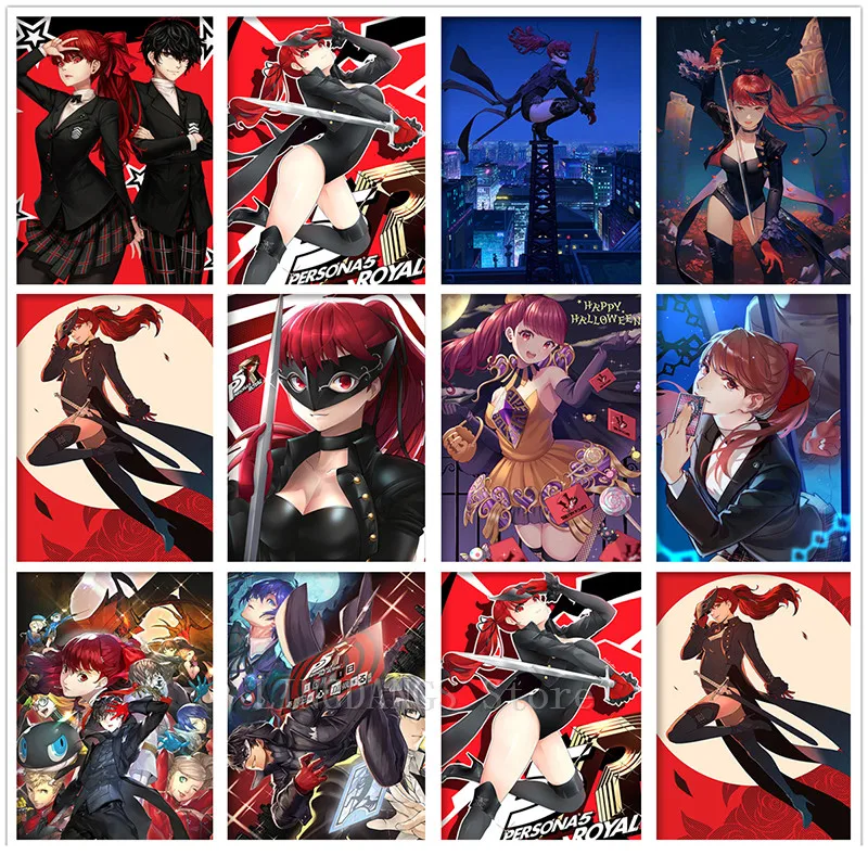 5D DIY алмазная живопись Persona 5 The Royal Yoshizawa Kasumi фантомный вор аниме Алмазная вышивка