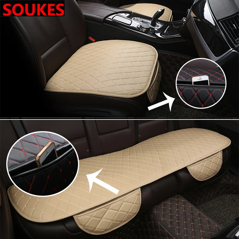 PU Leather Car Accessories Front Rear Seat Cover For Volvo S60 XC90 V40 V70 V50 V60 S40 XC60 XC70 Nissan Qashqai X-TRAIL TIIDA