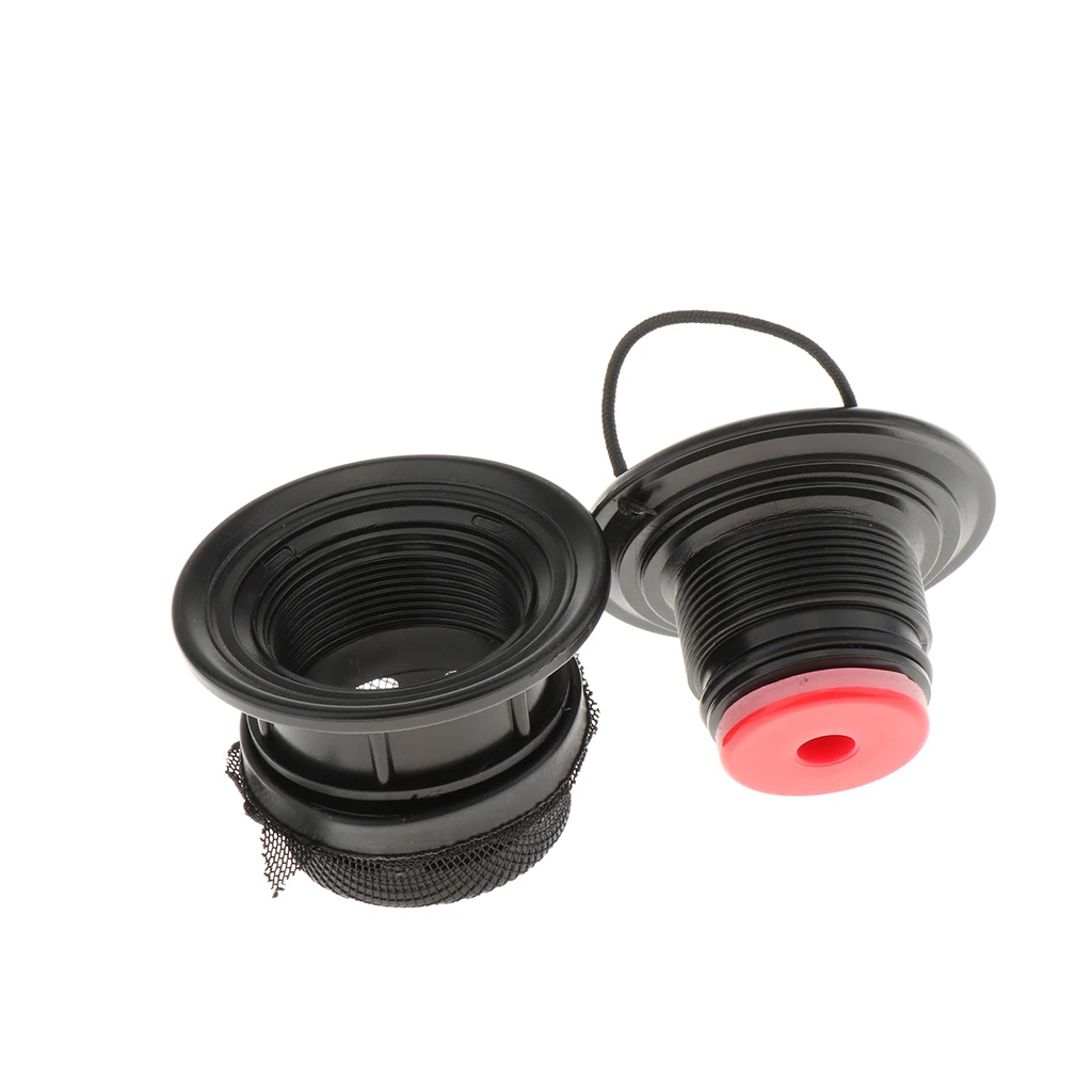 Kayak Air Valve Drain Plug, SUP Air Vent Screw Cap & Mesh for Inflatable Boat Canoe Raft Surfboard and more