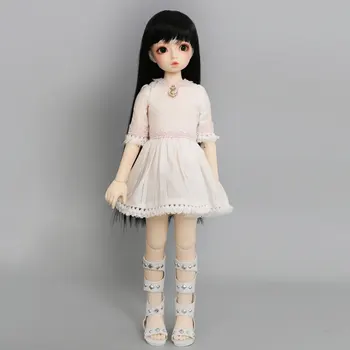 

1/4 BJD Dolls Mako Female Makeup Dolls with Dark Green Eyes and Full Clothing diy doll Educational Toys girls Gift - Pink Skin