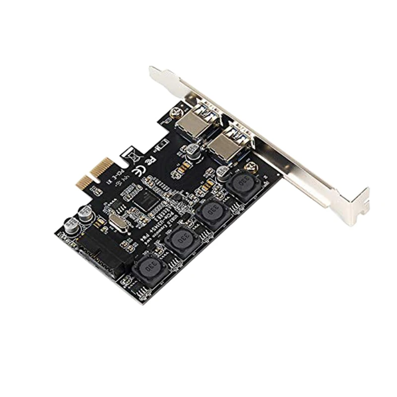 Pci-E к двойным Usb3.0 портам Плата расширения Pci Express адаптер Nec D720201 основной чип управления для настольных ПК с 19 Pin-SCL