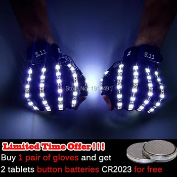 

Twinkling Halloween LED Light Bar Rave Party Accessories Glowing Gloves Wedding Blinking Atmosphere Festival Party Gifts