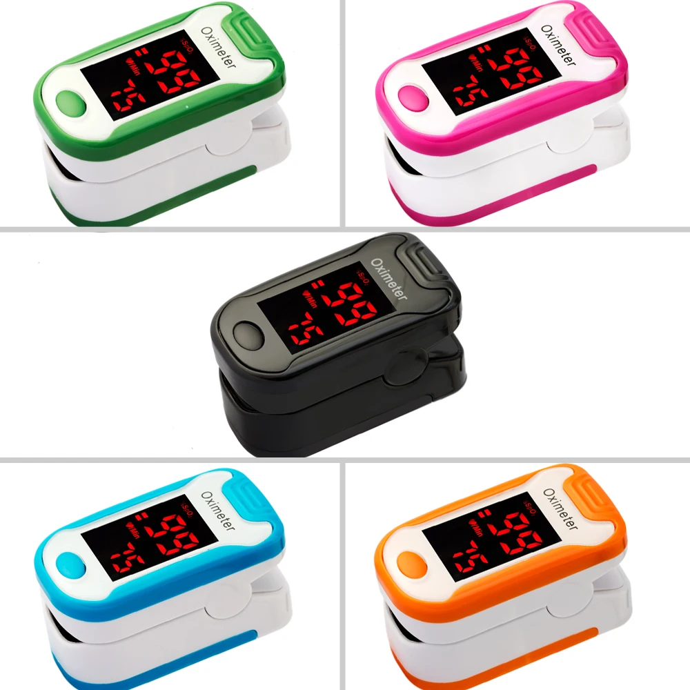 

Digital Finger Pulse Oximeter LED SPO2 PR Oximetro de pulso Blood Oxygen Saturation Monitor Bag Optional FDA CE