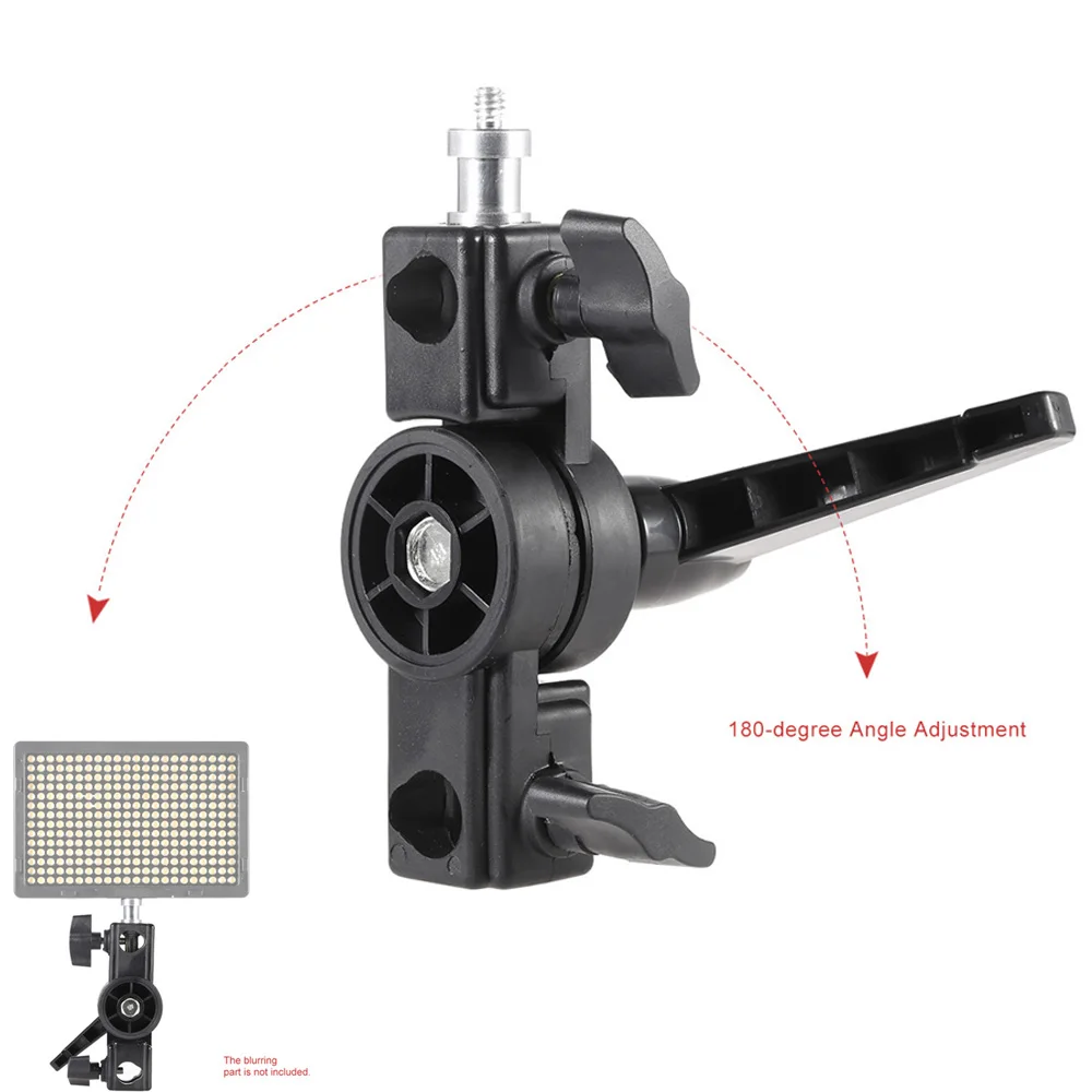 Поворотный адаптер для вспышки Speedlite светодиодный светильник кронштейн держатель с винтовым креплением 1/" Аксессуары для фотостудии
