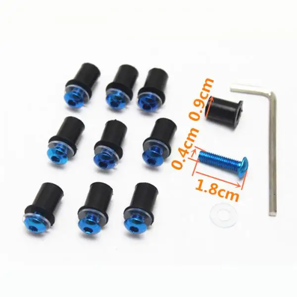 10pcs Fairing Wind Screen/Windshield Mounting Screw Bolt Kit