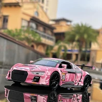1:32 Audi R8 CUP Supercar Alloy Car Model Diecast Toy Vehicle Sound and Light Pull Back Simitation Cars Model Toys Gift 2