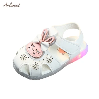 

ARLONEET Kids Glowing Sandals Princess Girls Baby Led Summer Sandals Luminous Lighting Cartoon Beach Sandal Shoes 2020