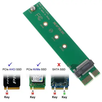 

PCIe PCI-E 3.0 1x x1 to NGFF M-key M key M.2 NVME AHCI SSD Vertical Adapter Card for XP941 SM951 PM951 960 EVO SSD