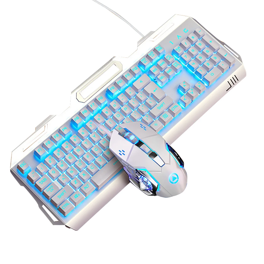 Keyboard Mouse Игровая механическая клавиатура и мышь, гарнитура, наушники, комплект из трех предметов, настольный ПК, игра, 2400 dpi, макро мышь, USB Проводная - Цвет: Keyboard Mouse