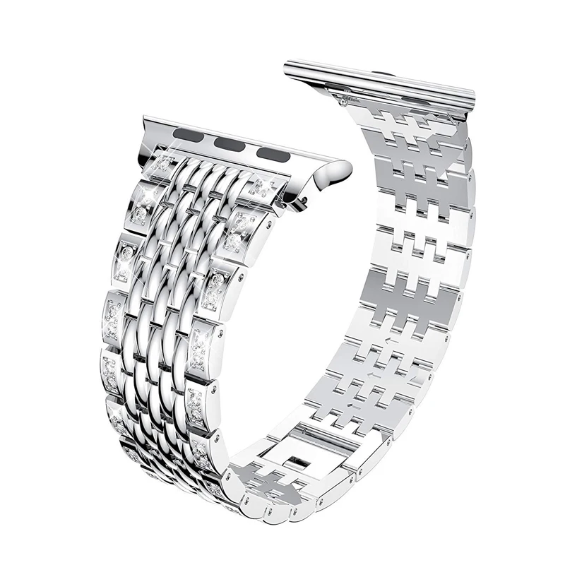 Ремешок из нержавеющей стали для apple watch Series 5 4 3 2 1 apple watch band 40 мм 38 мм 42 мм 44 мм iWatch band металлический браслет