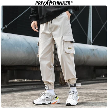 

Privathinker Men 2020 Safari Style Casual Joggers Men's Hip Hop Harajuku Harem Pants Streetwear Spring Vintage Male Cargo Pants