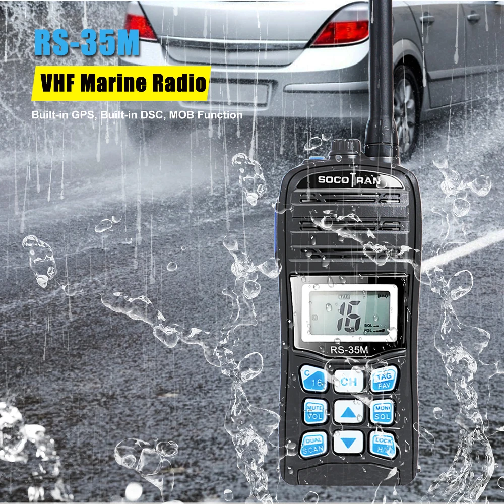 Водонепроницаемая IP67 VHF Ham Walkie Talkie ручная морская двухсторонняя рация с ЖК
