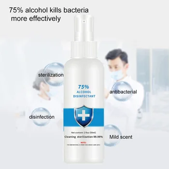 

59ML Antibacterial Hand Gel 75% Alcohol Disposable Disinfectant Spray Washing-free Hand Sanitizer High-efficiency Disinfection