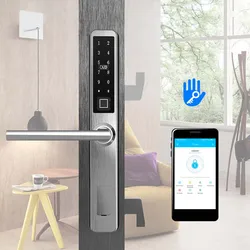 Serrure de porte électronique sans clé, Bluetooth, code TTlock APP RFID, 2885/3585, serrure à empreinte digitale, adaptée à l'ultra pratique 