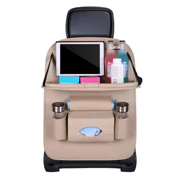 

Car Multi-pocket Seat Hanging Organizer Bag Faux Leather Folding Holder Shelf