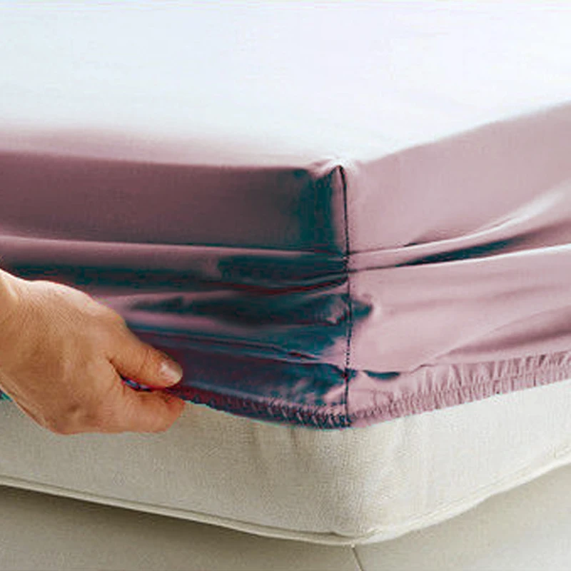 

100% nature Linen Fitted Sheet for home King / Queen / Full Fittedsheet Solid Antibacterial Breathable Healthy on the bed