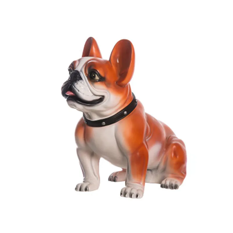 1" животное Моделирование реквизит украшения для дома Американский Bully Pitbull компаньон Собака Искусство ремесло креативный подарок пластик 38 см Z2471 - Цвет: Оранжевый
