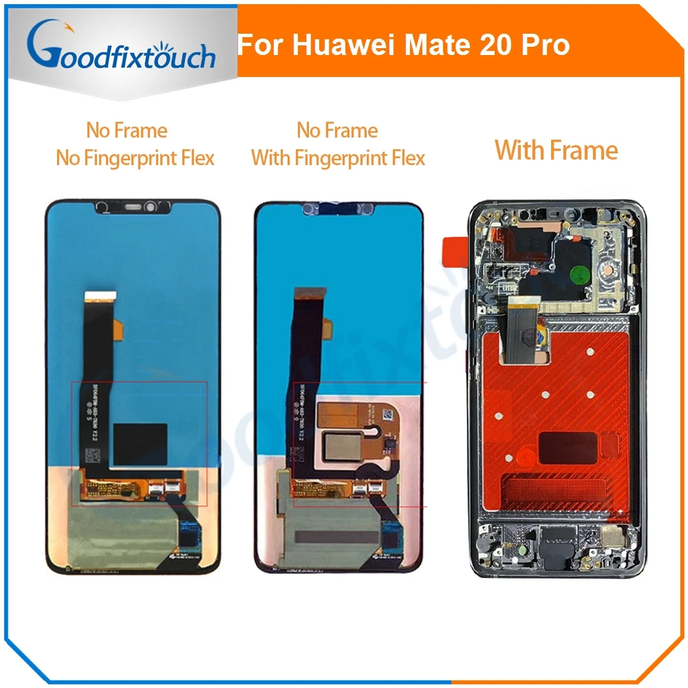 

ЖК-экран для Huawei Mate 20 Pro, ЖК-дисплей с сенсорным экраном, стеклянная панель, дигитайзер в сборе LYA-L09, LYA-L29, LYA-AL00, LYA-AL10