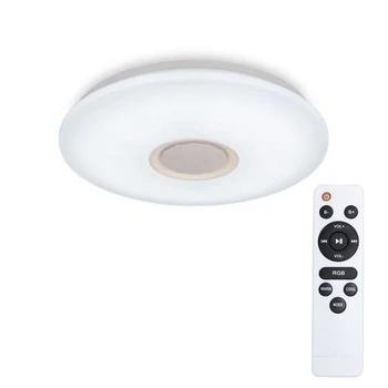 

36W RGB Flush Mount Round App Starlight Music Led Ceiling Light with Bluetooth Speaker, Dimmable Color Changing Light