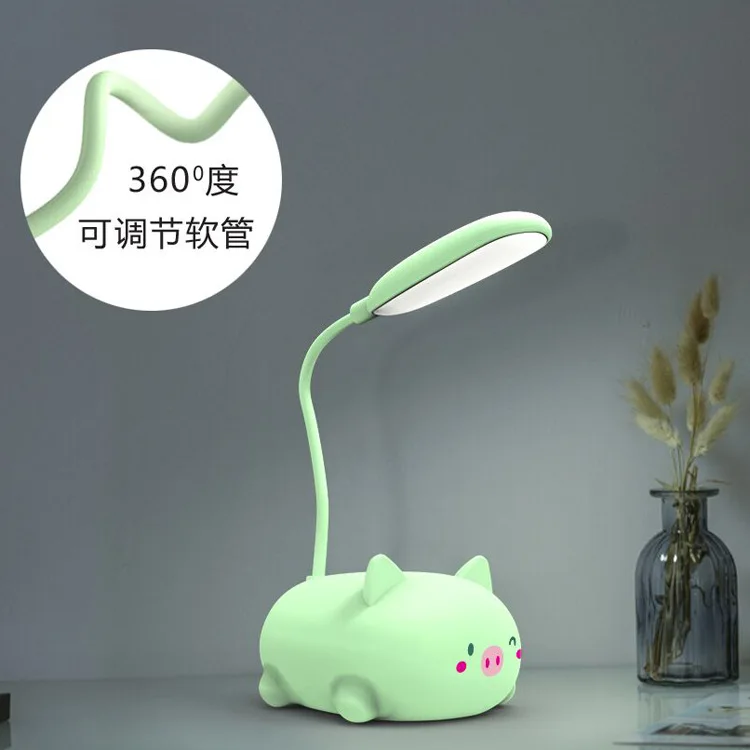 Мини-Настольная лампа с изображением поросенка из мультфильма, складной ночник на 360 градусов, USB Led Настольная лампа для детской комнаты, домашние декоративные светильники